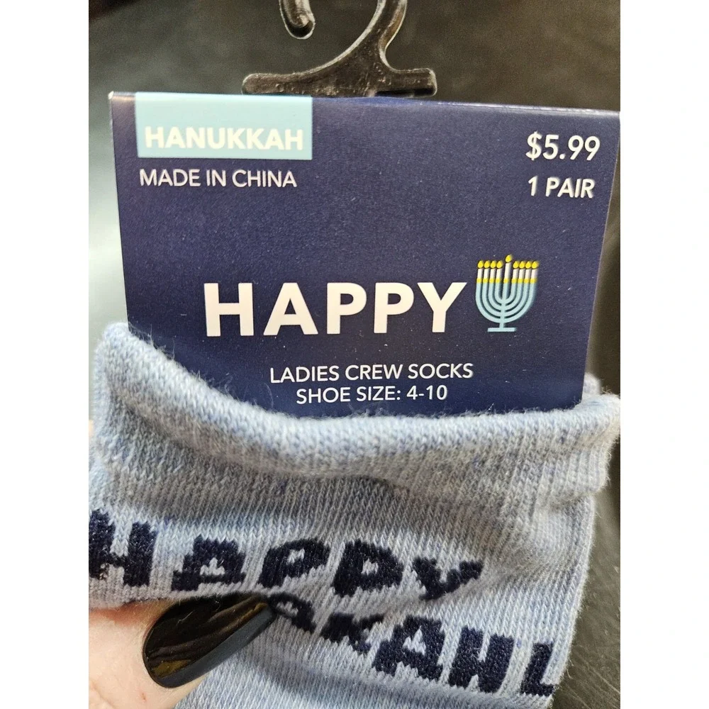 *NWT* Ladies Happy Hanukkah Sox Socks Sz 4-10 Lamma 